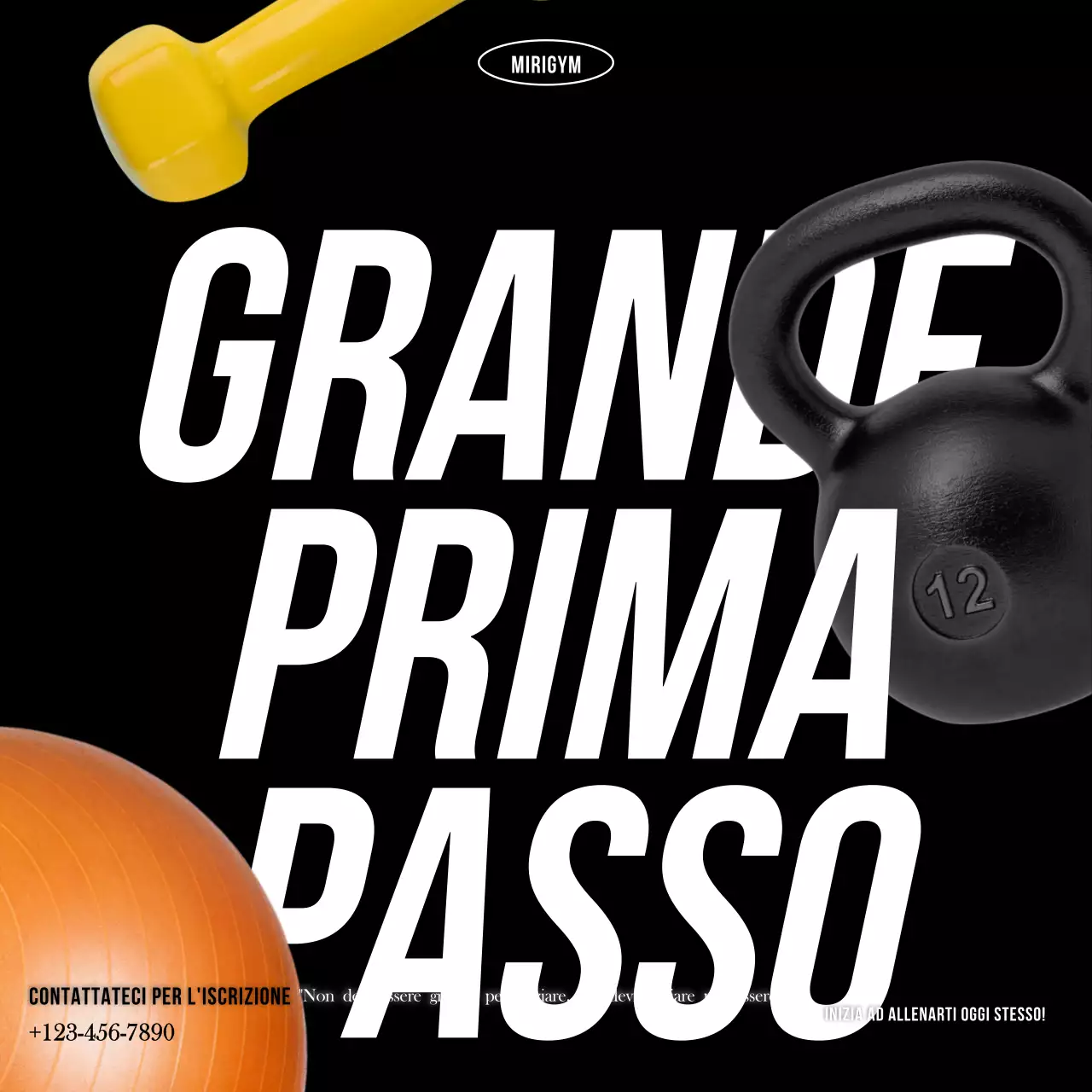 promozione fitness nero moderno