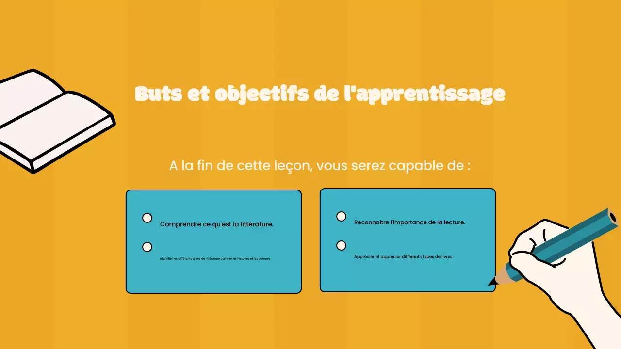 Cours de littérature simple sur l'orange