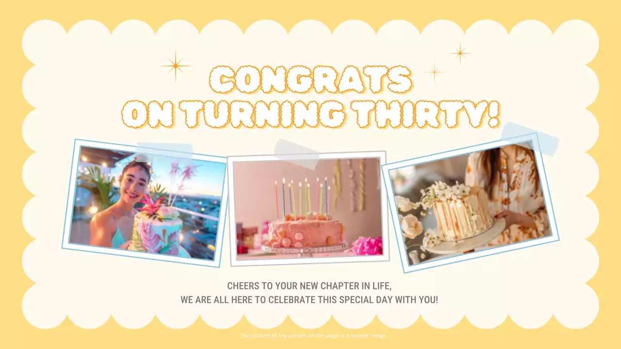 핑크 심플 생일 카드 프레젠테이션