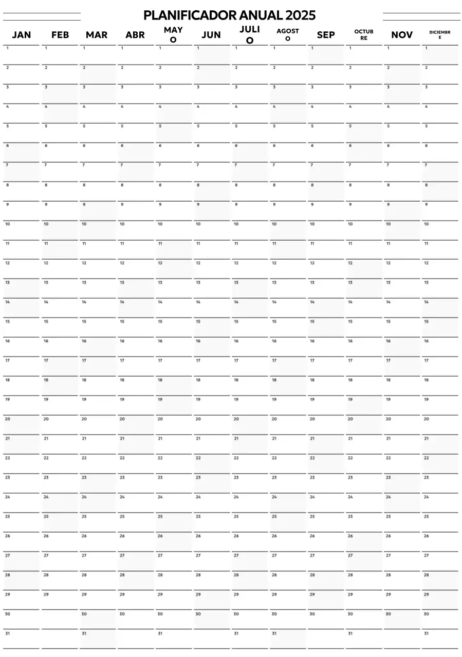 Plan Anual Black Simple