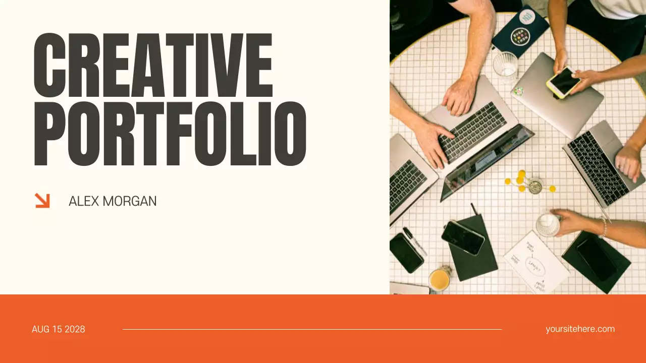 Orange Modern Portfolio Presentation