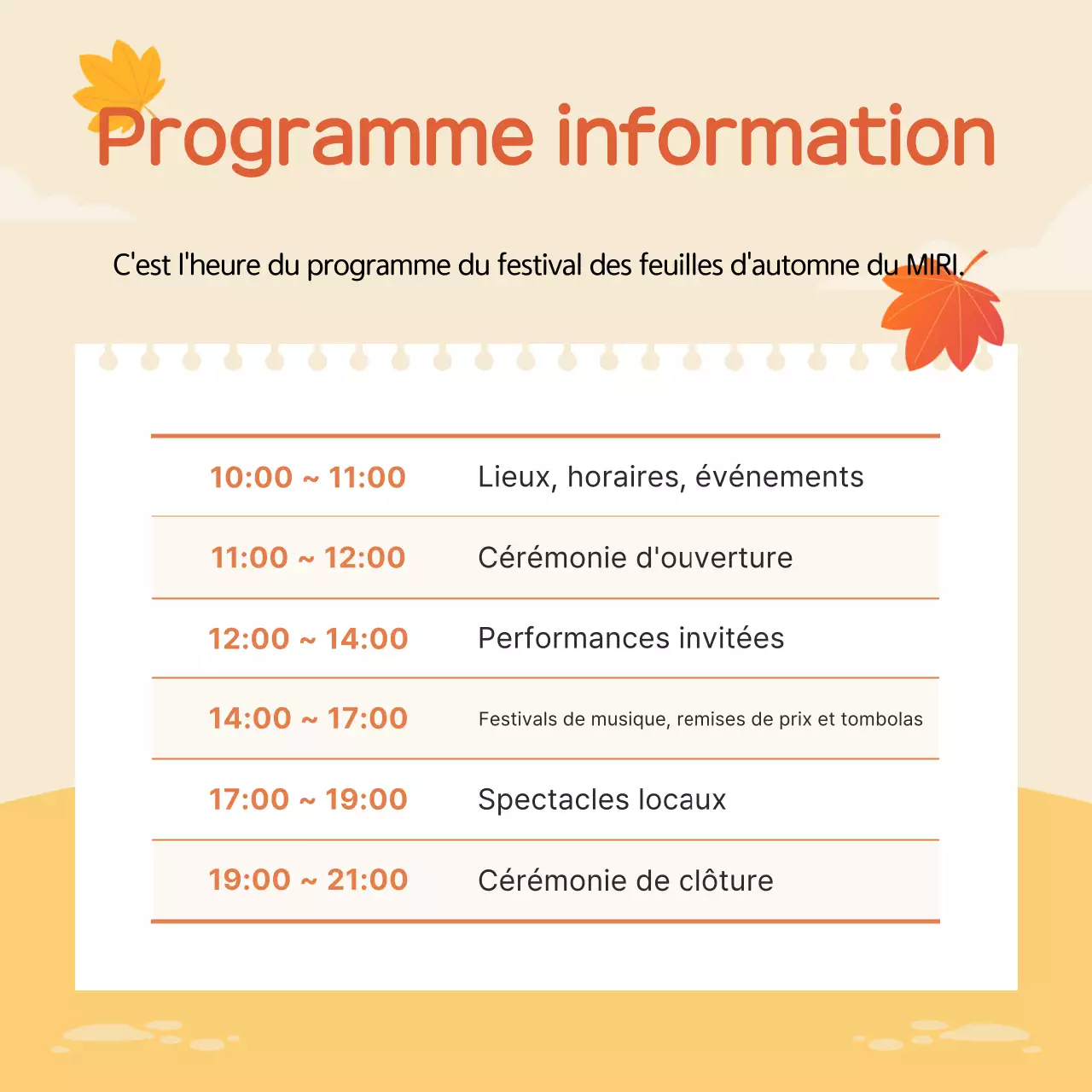 Guide du Festival Beige Simple