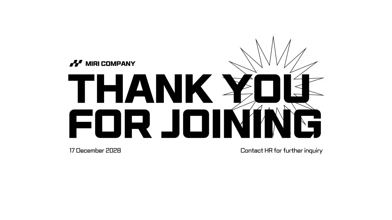 Black Modern Employee Guide Presentation