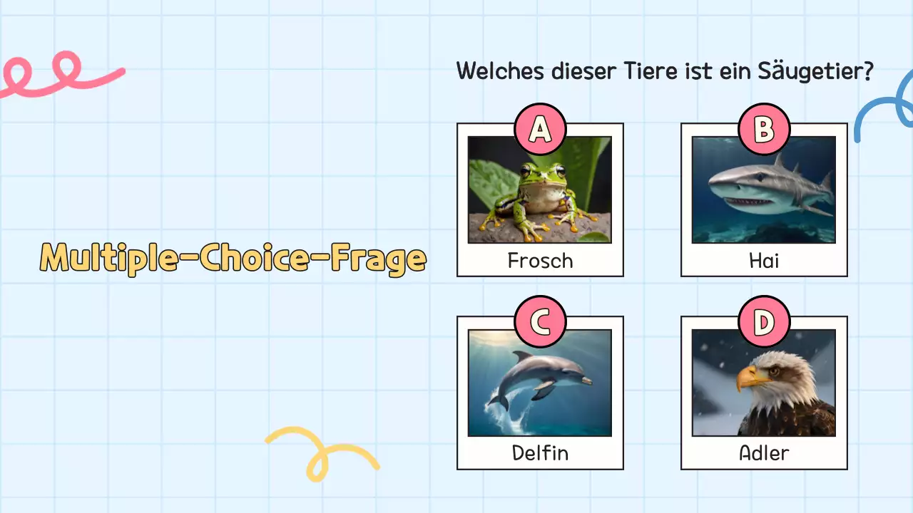 Gelbes Quiz für Schülerpräsentation