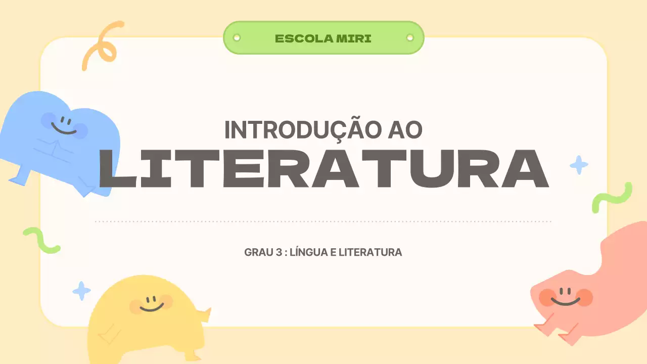 aula de literatura abstrata amarela