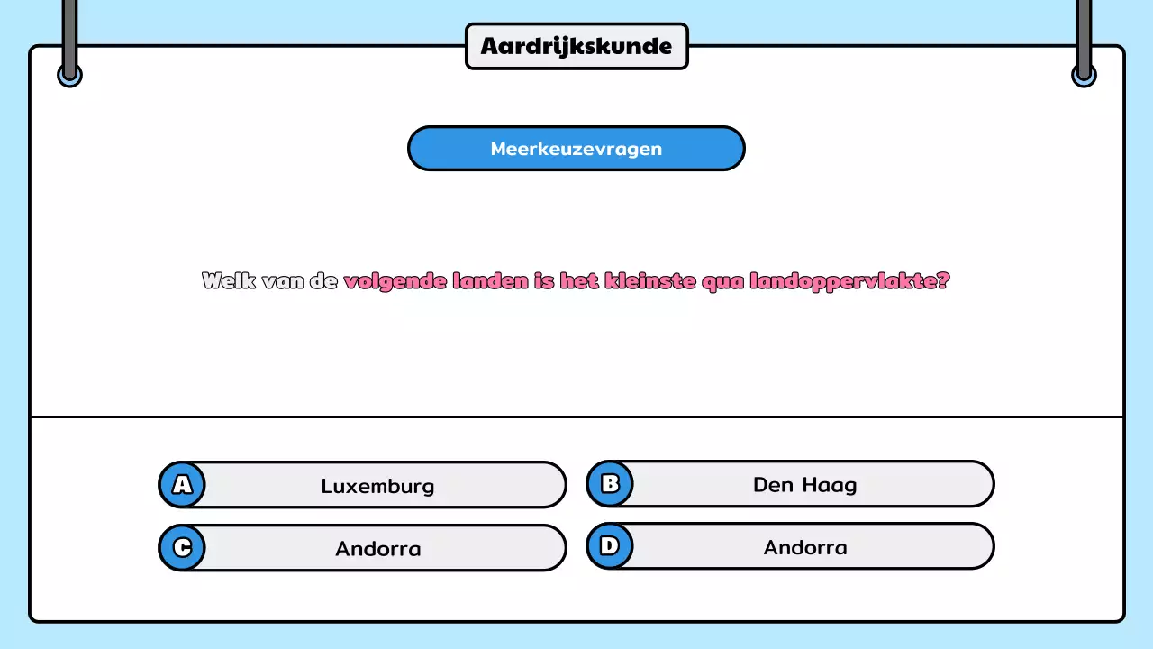 aankondiging blue comic quiz