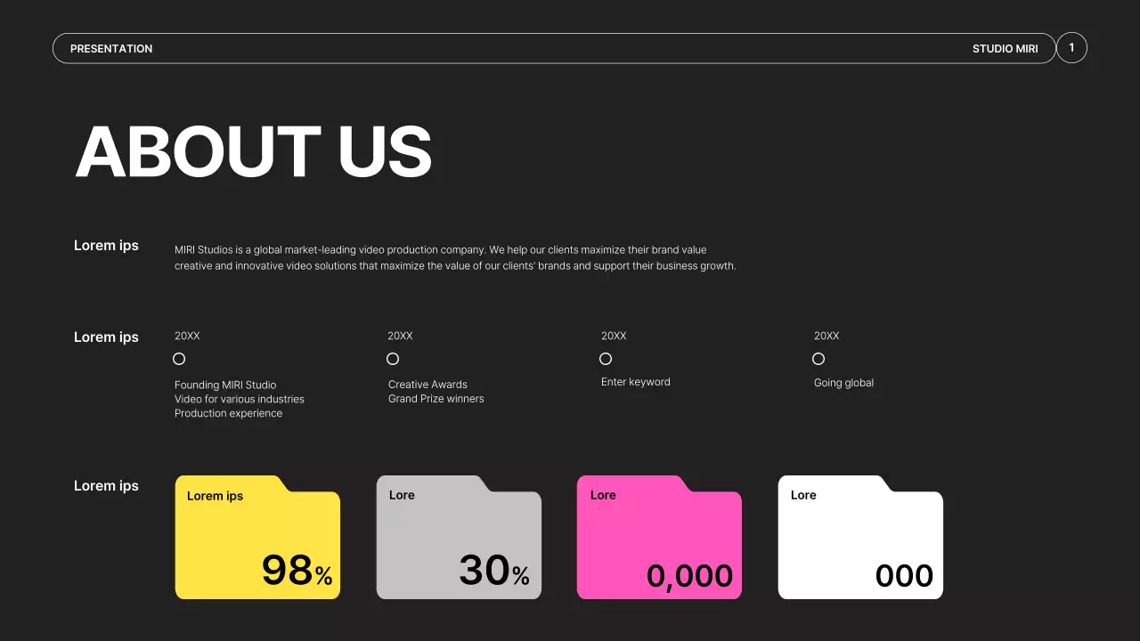 Apresentação de negócios em vídeo moderno amarelo