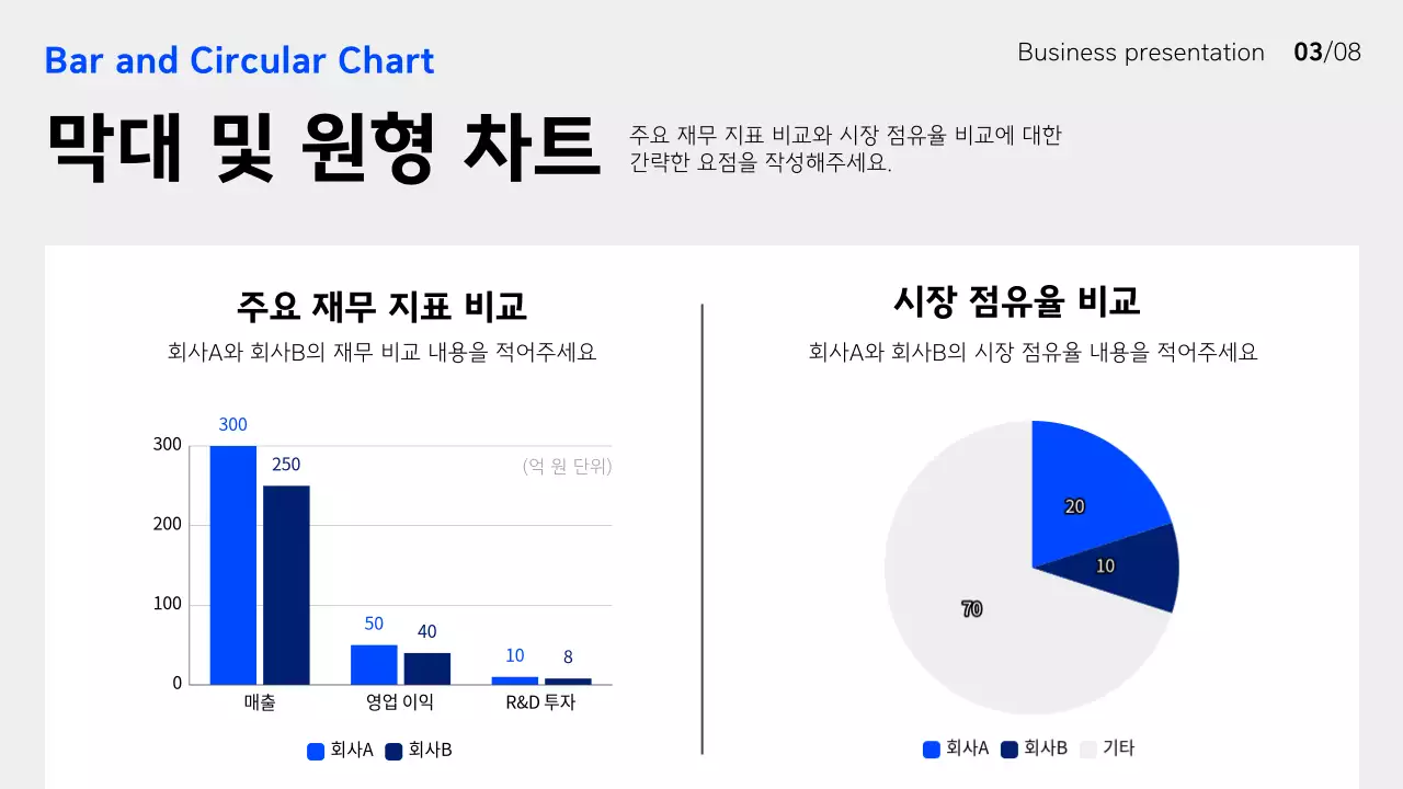 파랑 모던 비즈니스 보고서