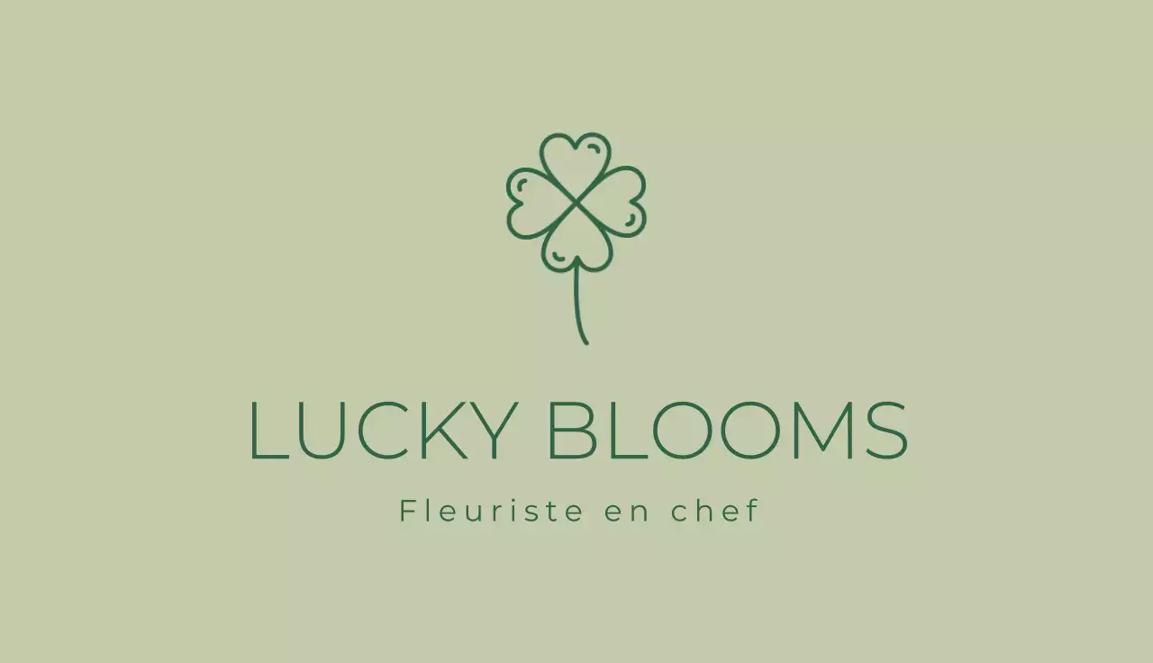 carte de visite de fleuriste simple beige