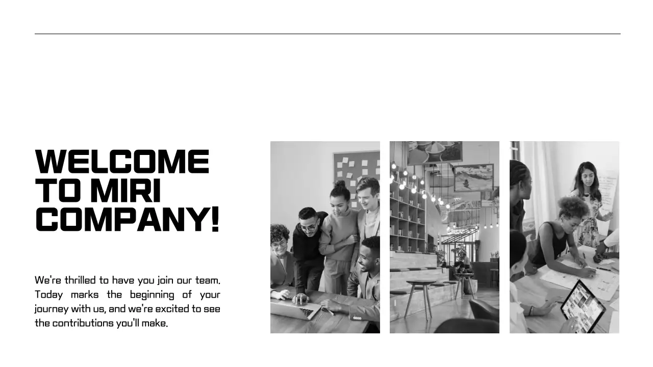 Black Modern Employee Guide Presentation