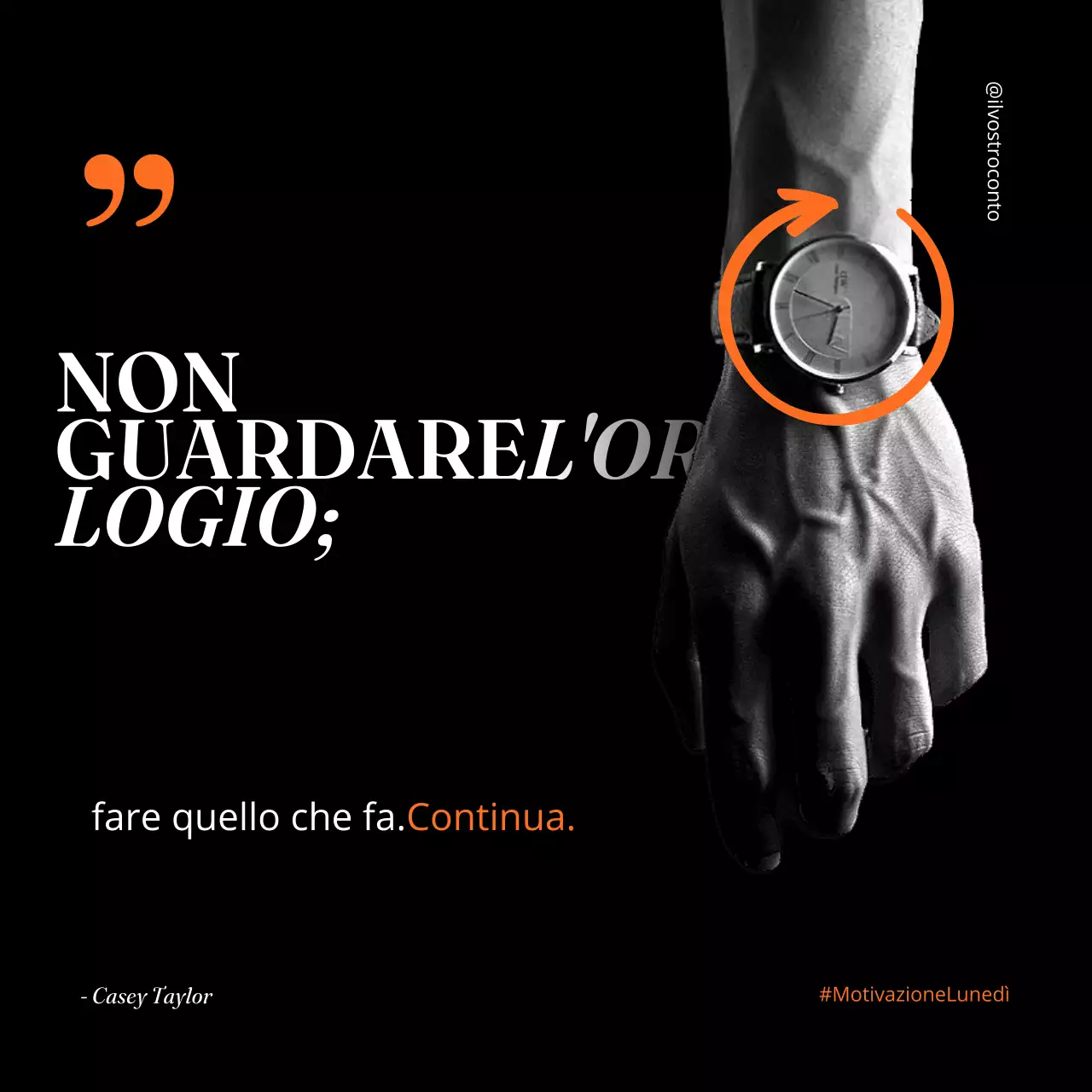 citazione di motivazione minimal nera