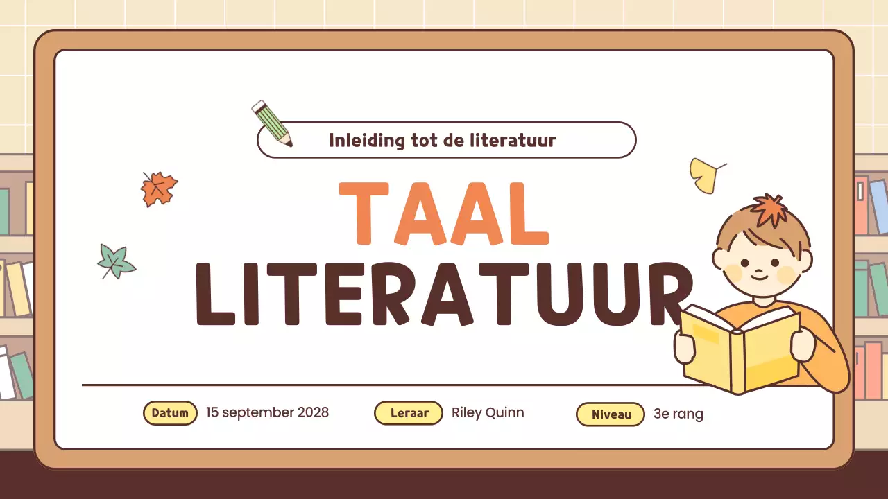 oranje eenvoudige literatuurcursus