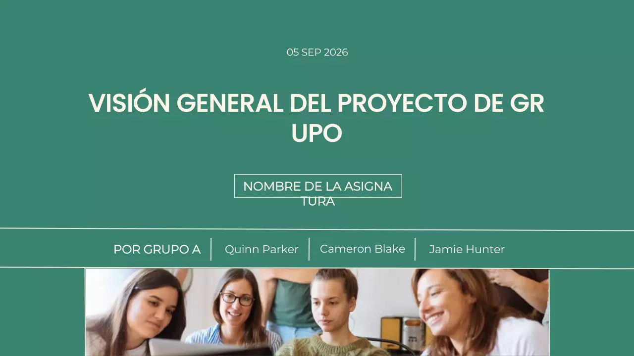 Presentación del proyecto de grupo Green Modern