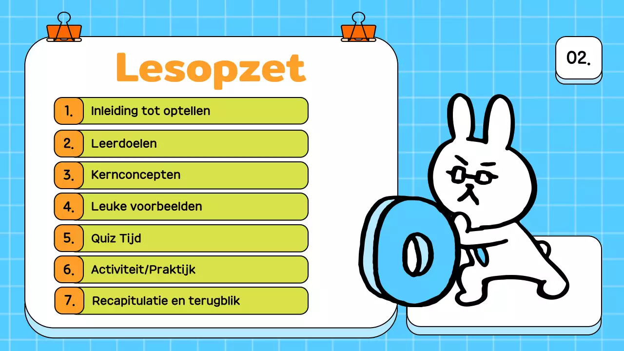 Blauwe vrolijke cursus wiskunde