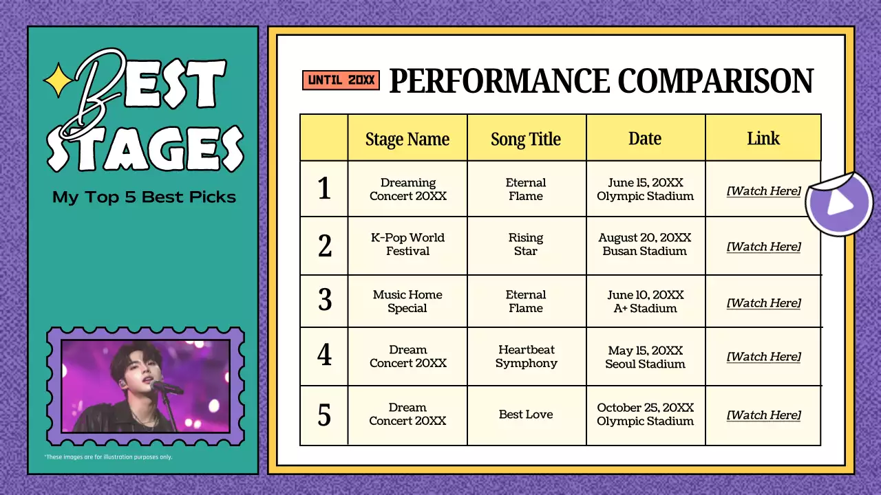 퍼플 레트로 팬 가이드 프레젠테이션