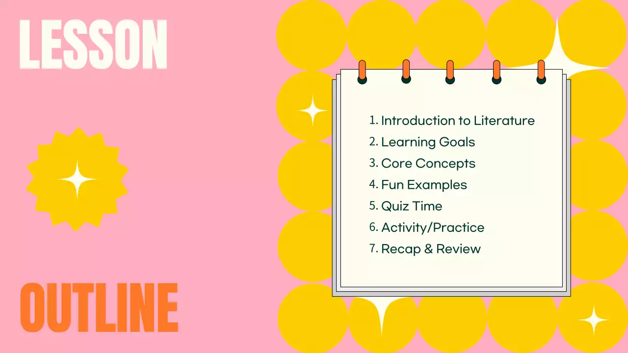 Orange Modern Literature Class Presentation