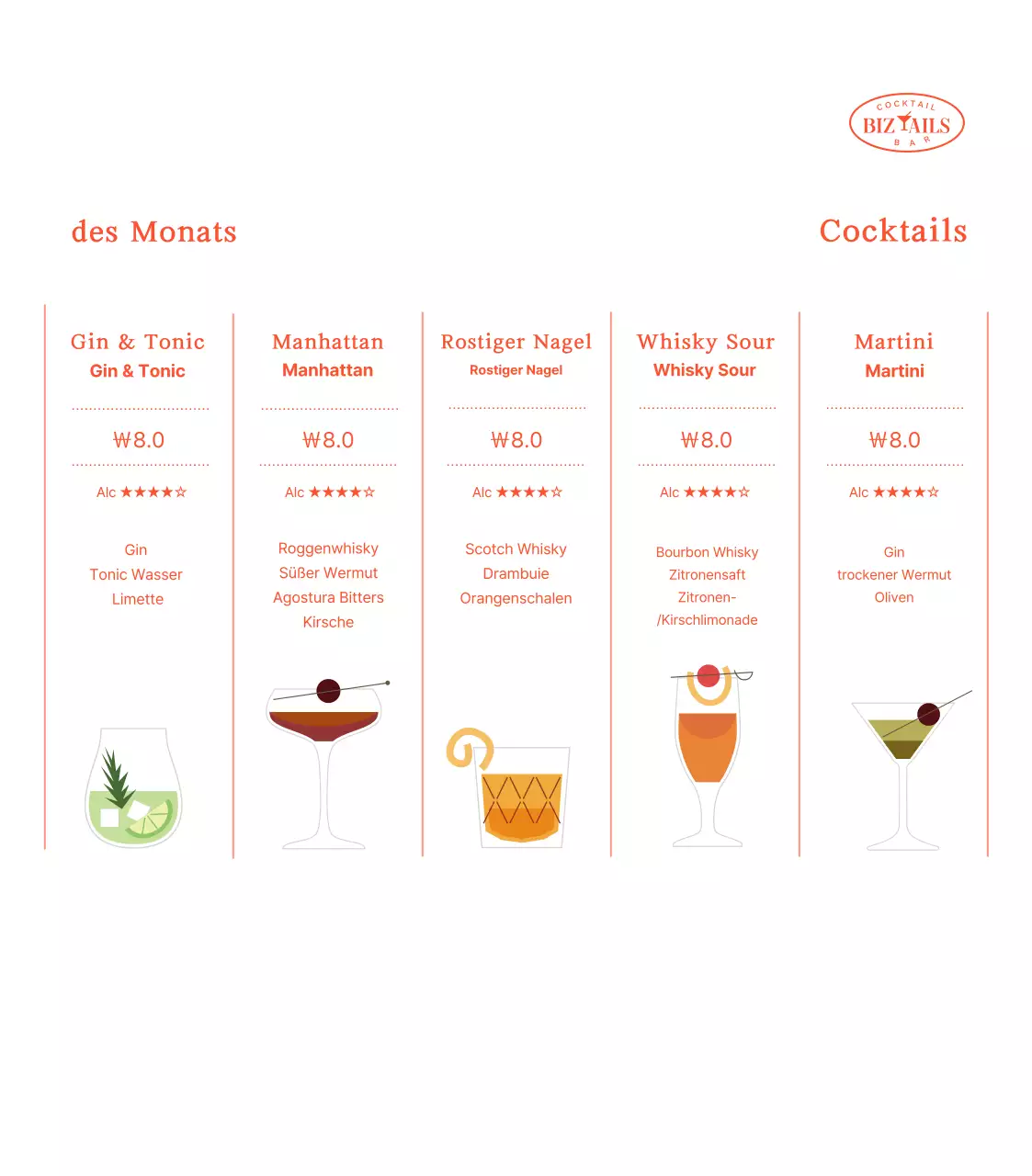 Schwarzes Werbematerial für eine gehobene Cocktailbar