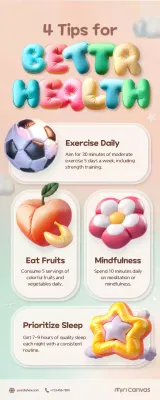 Colorful Playful Health Guide Infographic