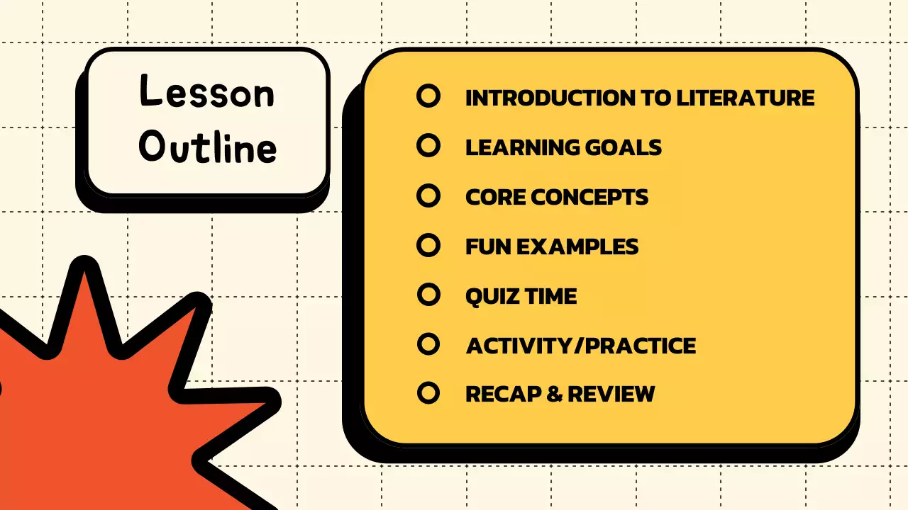 Yellow Minimal Literature Course Presentation