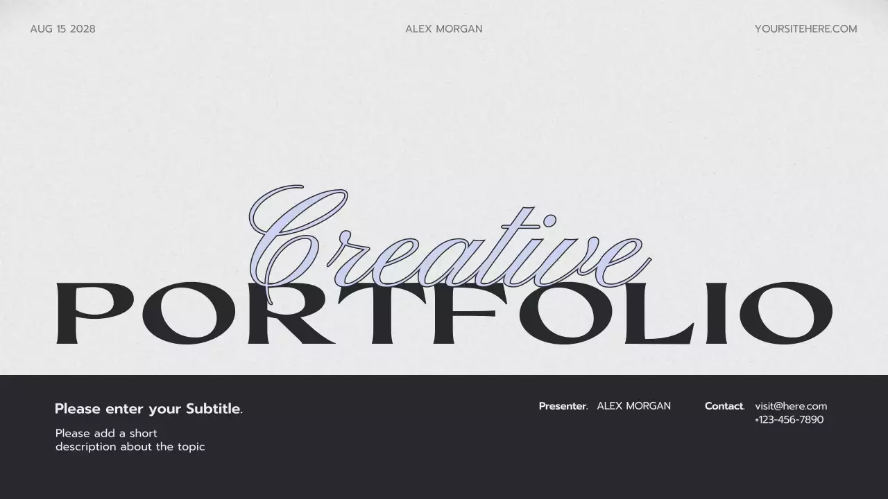 Grey Modern Portfolio Resume Presentation