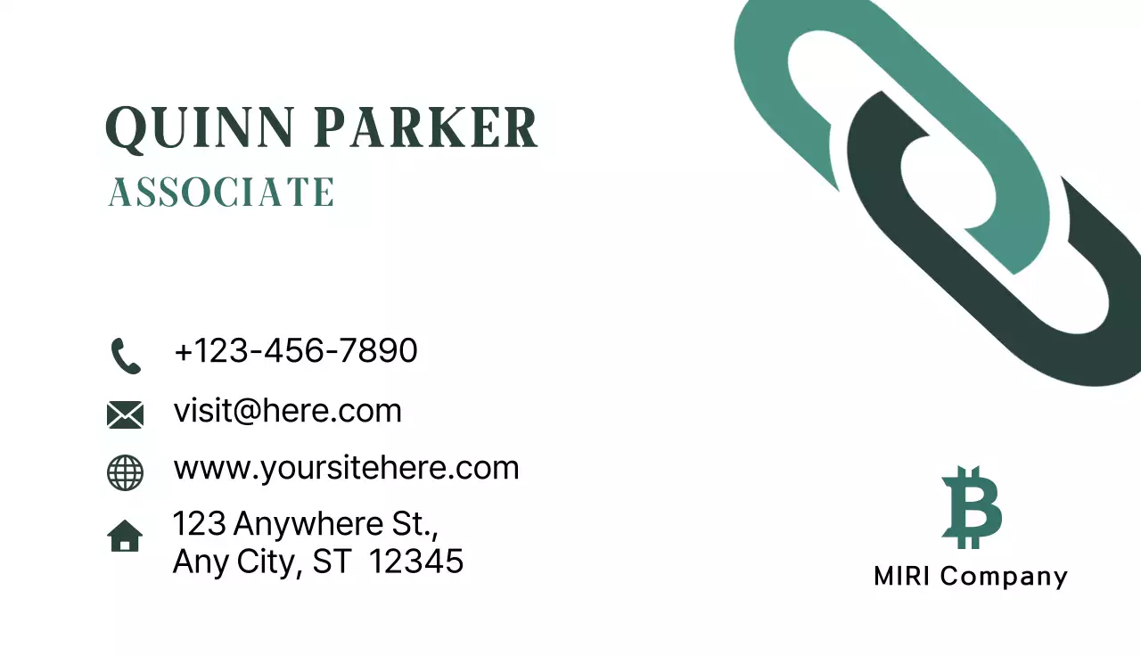 Green Minimal Business Card