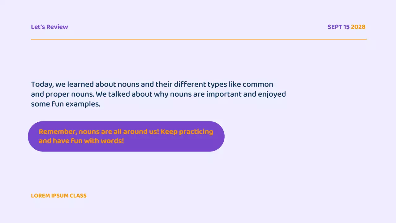 Purple modern grammar course presentation