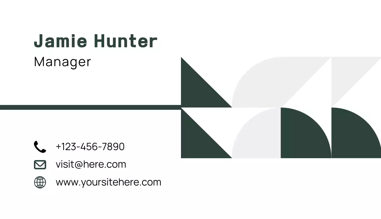 Green Geometric Business Card