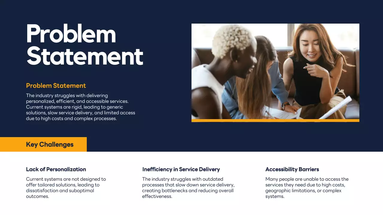 Navy Professional Business Promotion Presentation