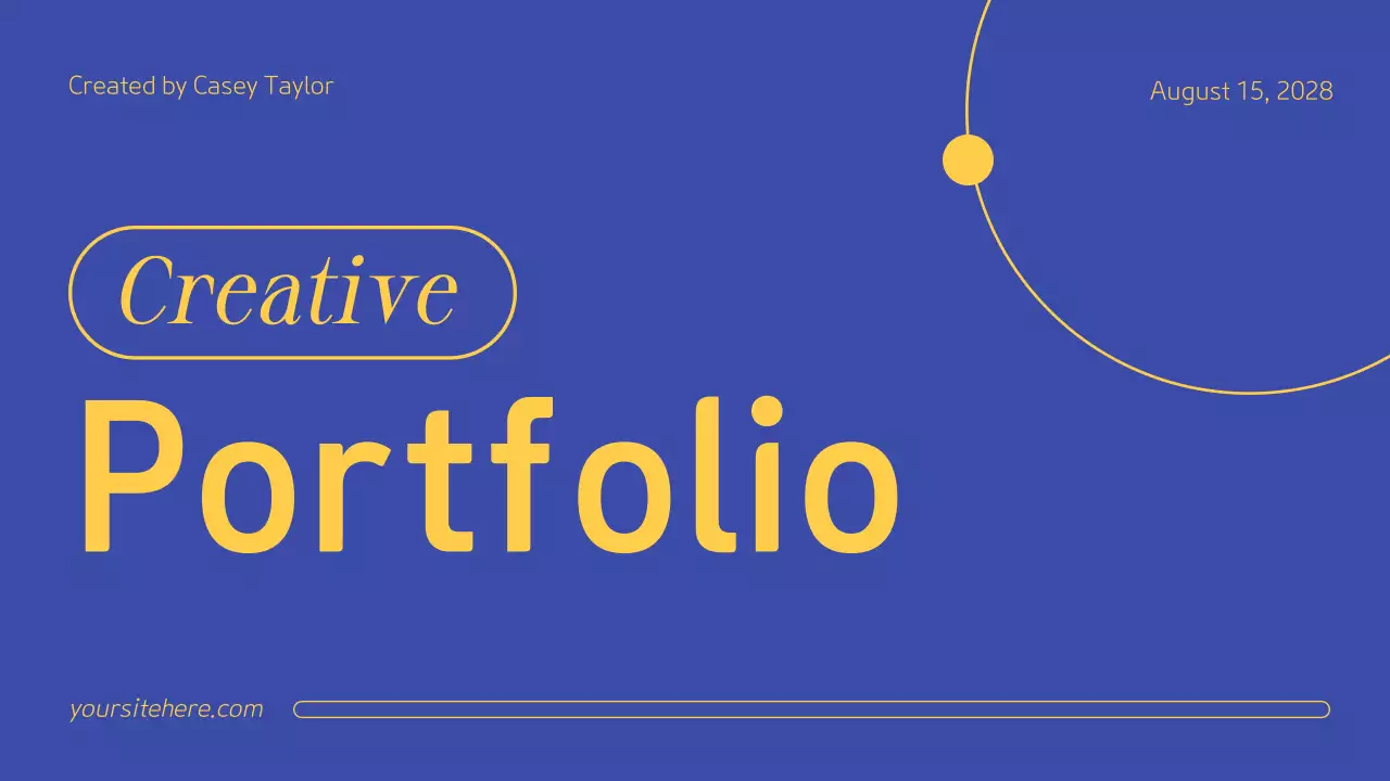 Blue Creative Portfolio Resume Presentation