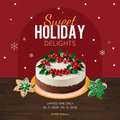 red festive bakery promotion