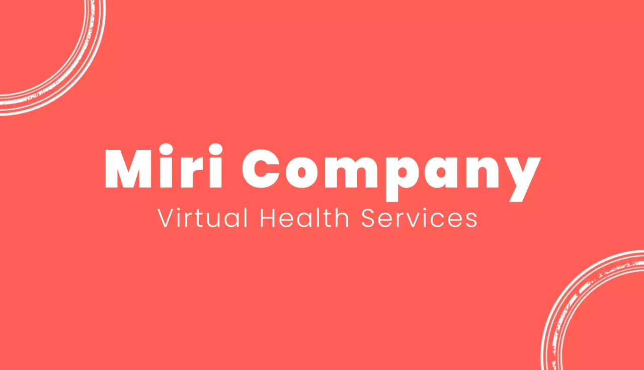 Coral Minimal Telemedicine Business Card