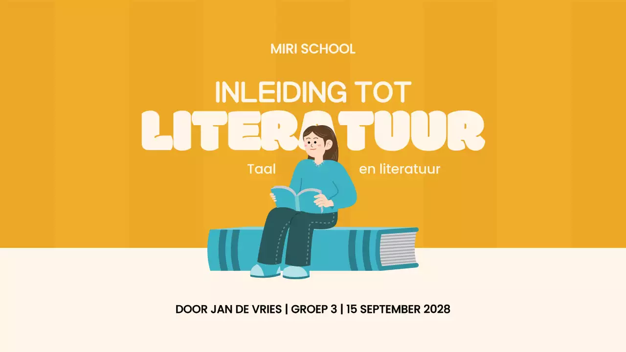 Cursus eenvoudige oranje literatuur