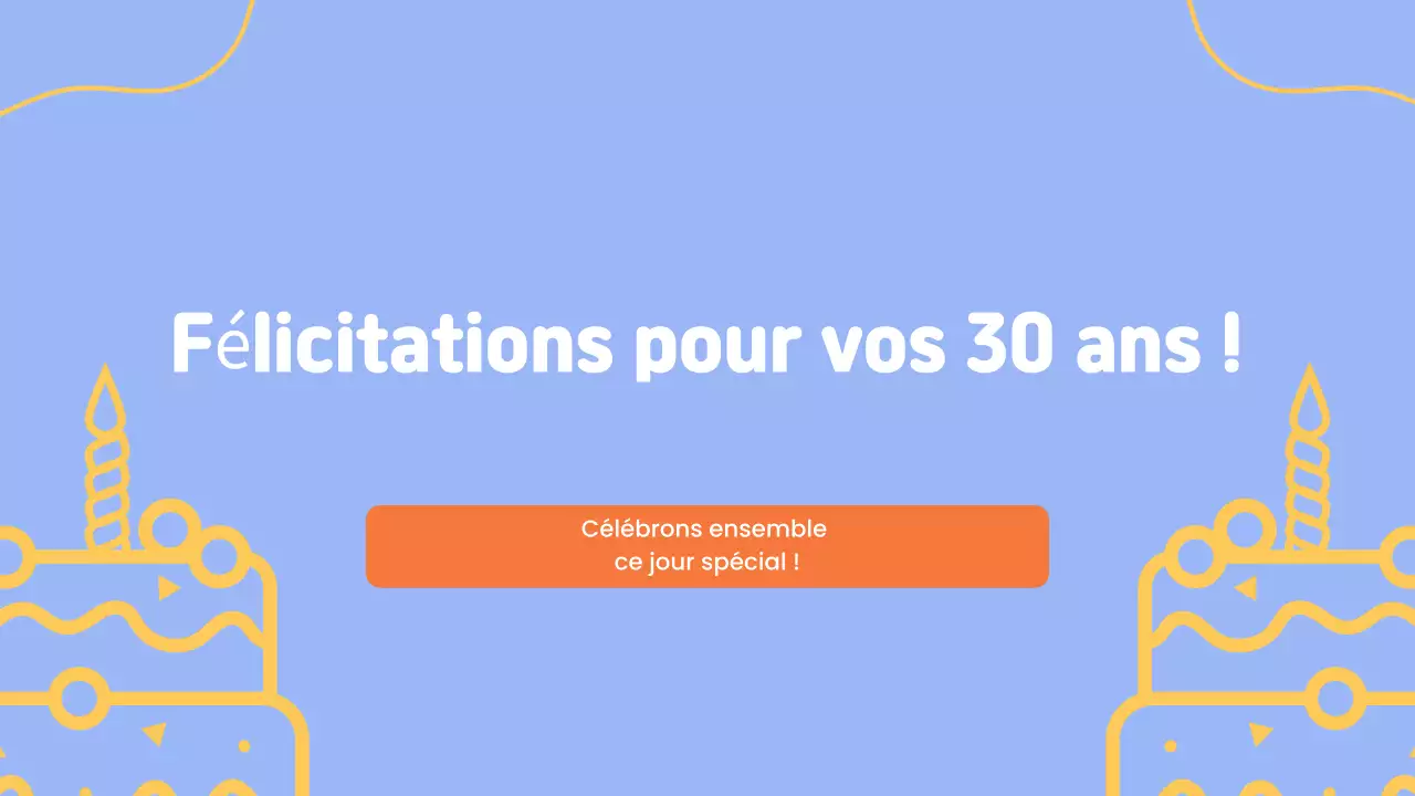 présentation simple de l'anniversaire d'orange