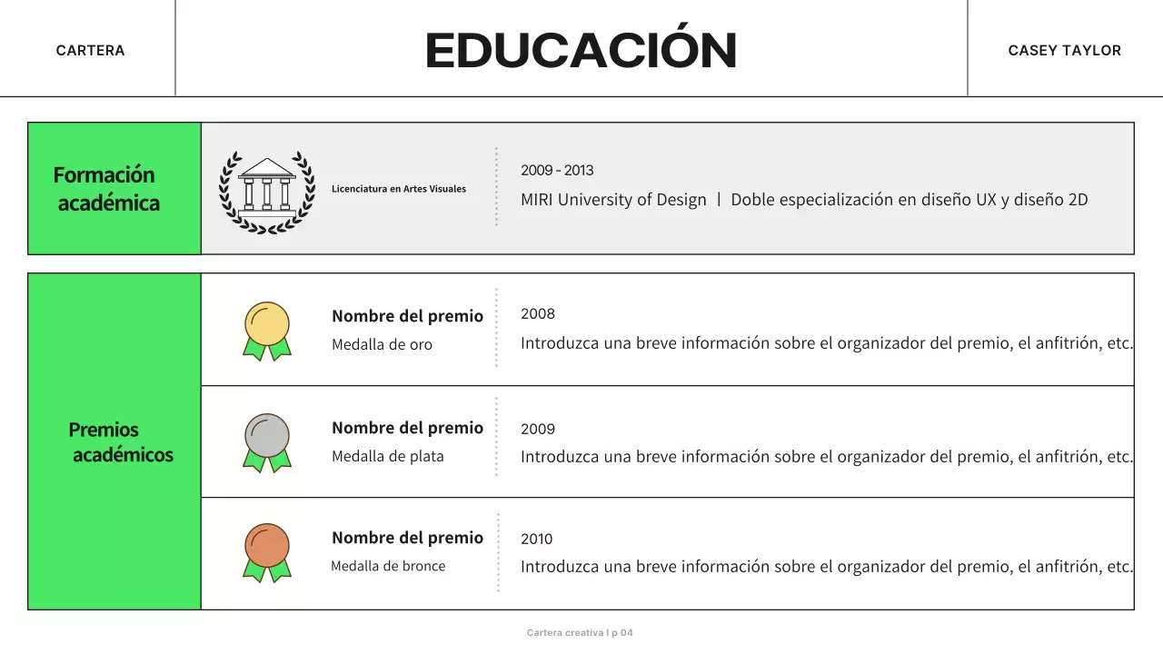 cartera creativa moderna negra
