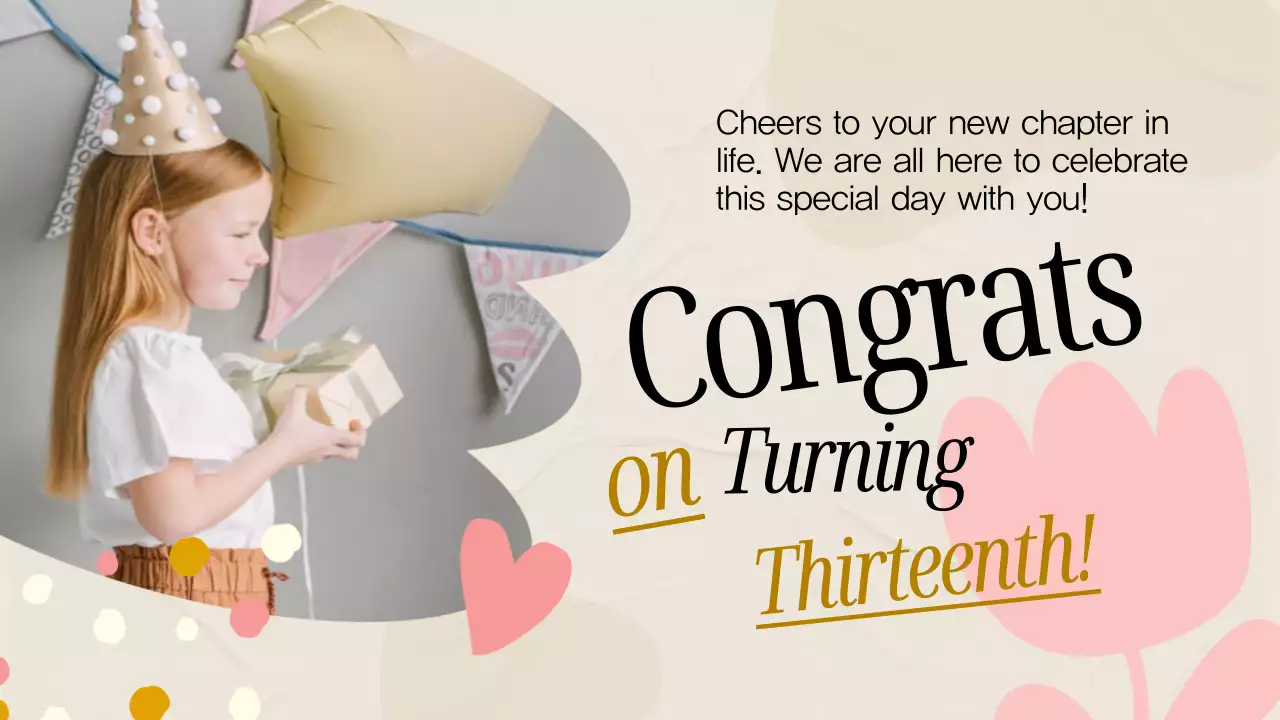 Beige Simple Birthday Invitation Presentation