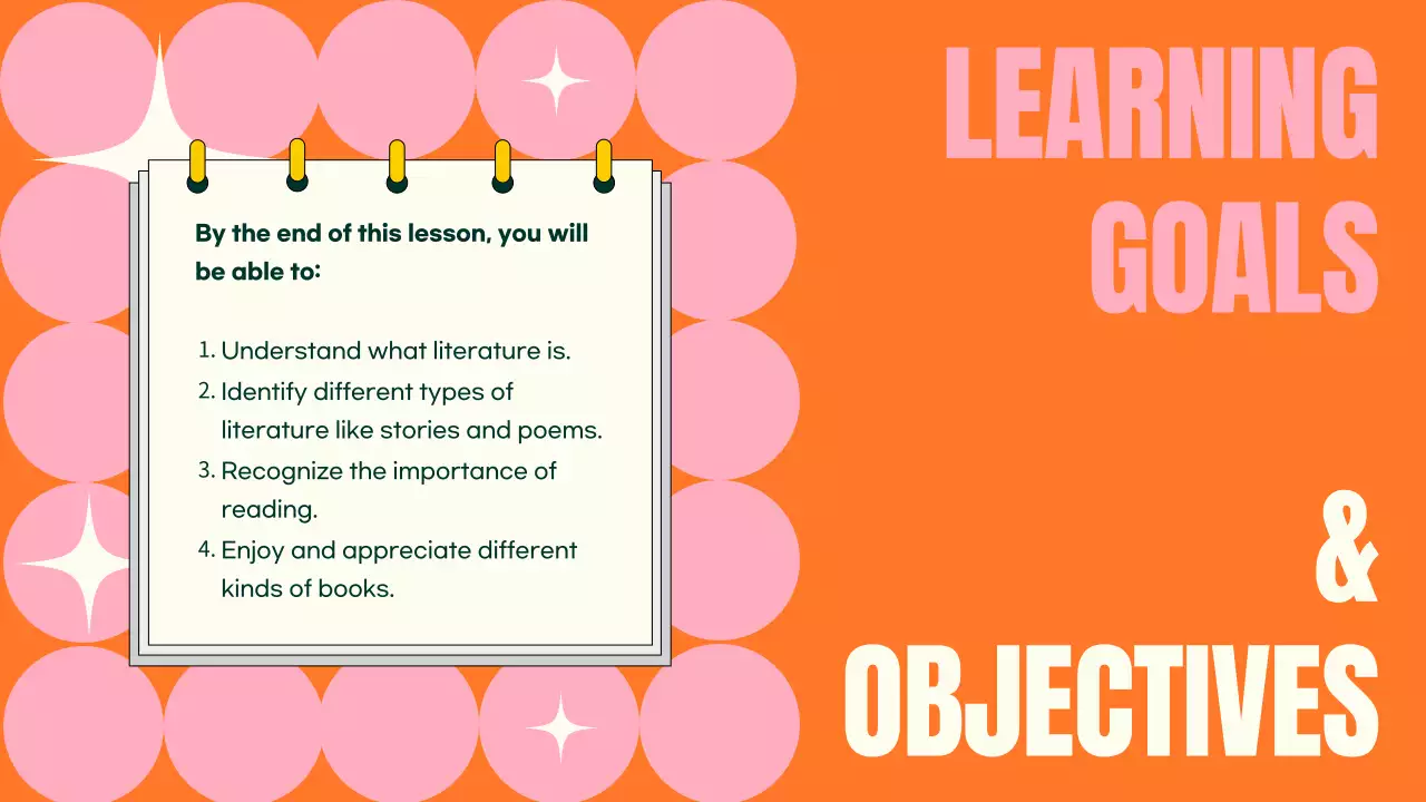 Orange Modern Literature Class Presentation