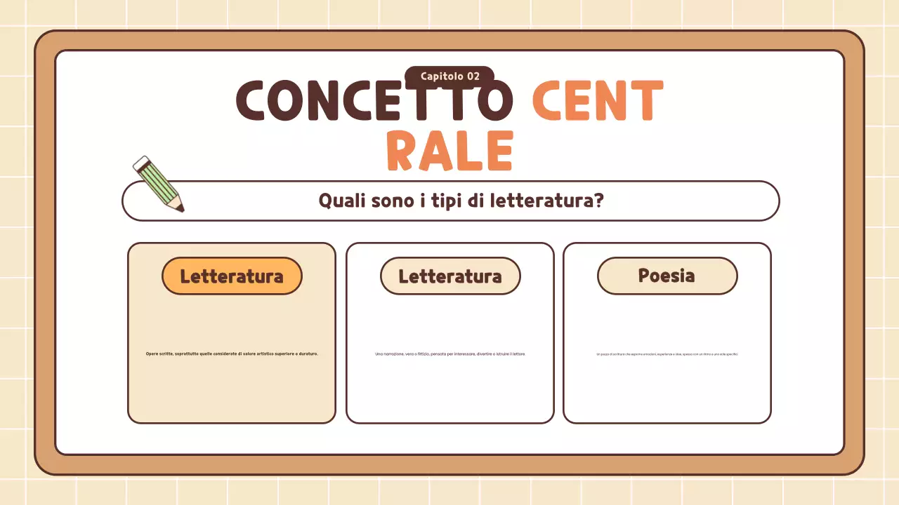 corso di letteratura semplice arancione