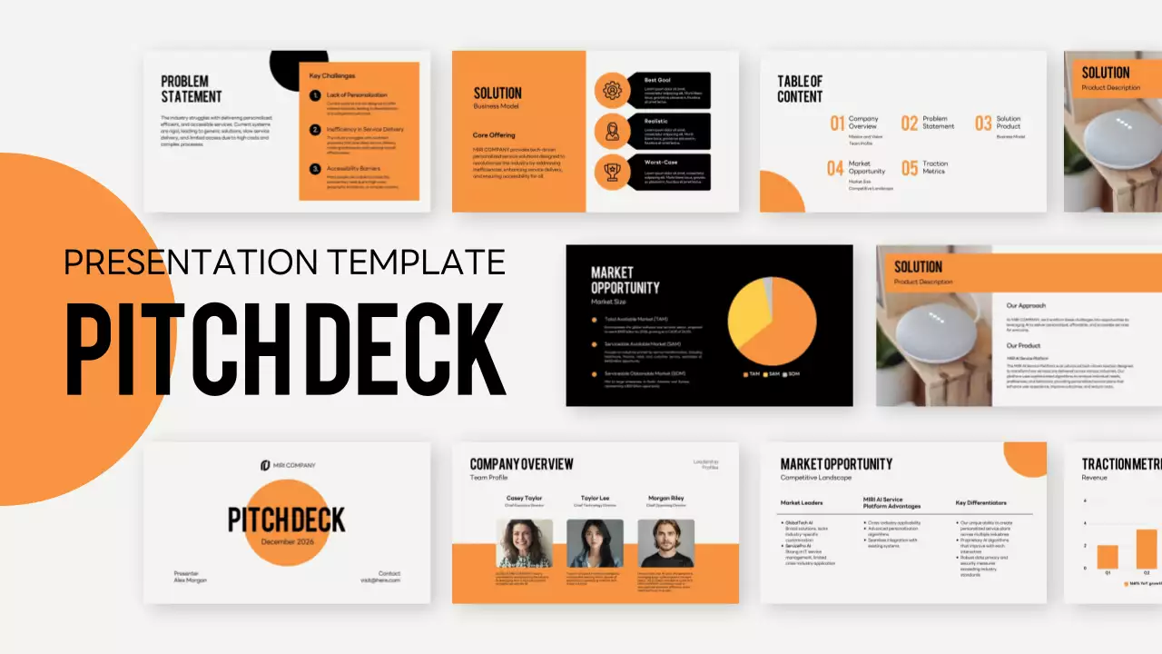 Orange Modern Business Pitch Presentation