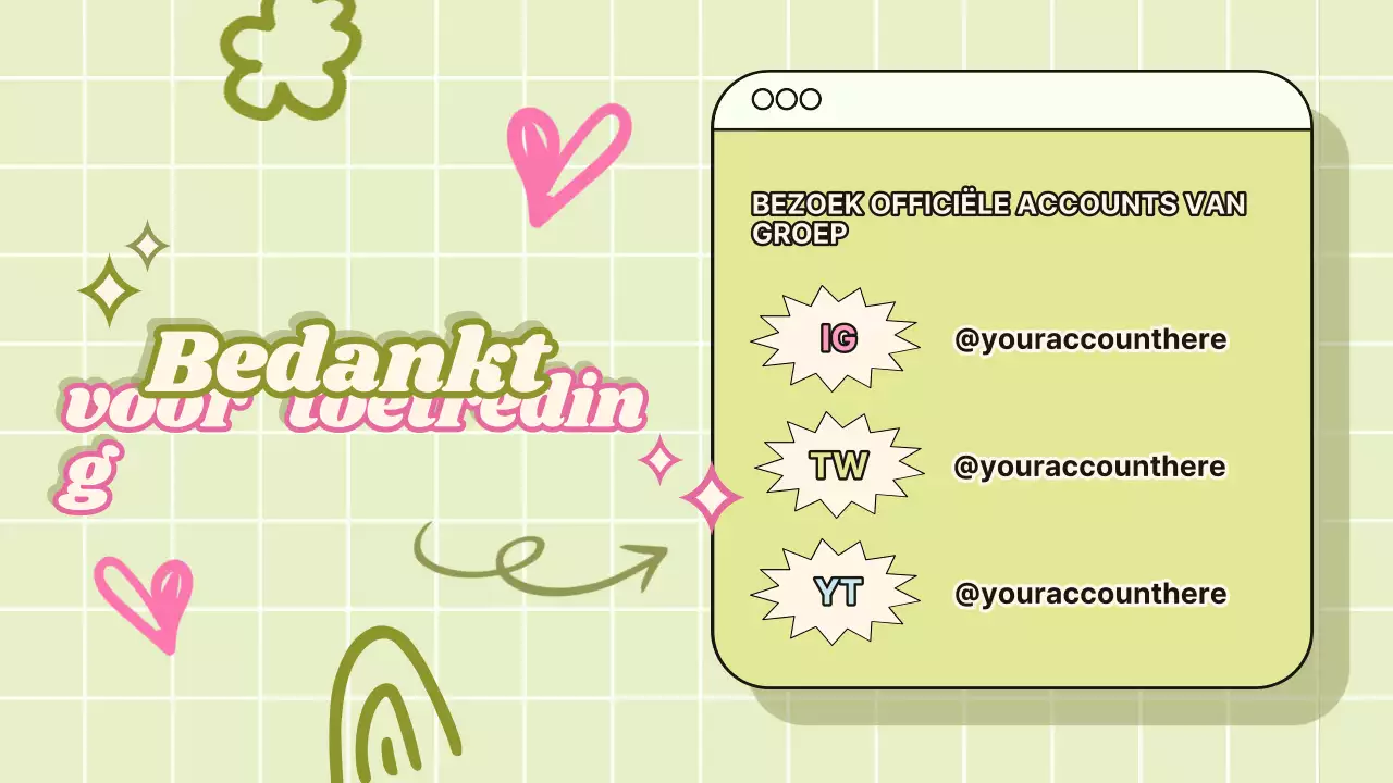 Blauw Roze Trendy Fandom Presentatie