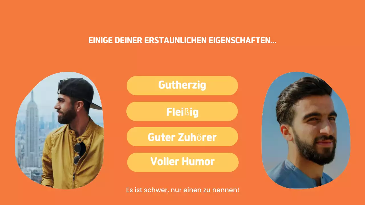 orange einfache Geburtstagspräsentation