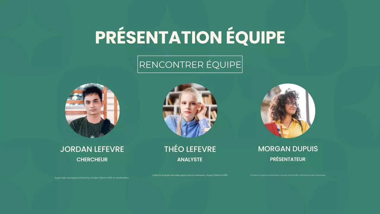 Présentation du projet du groupe Green Modern