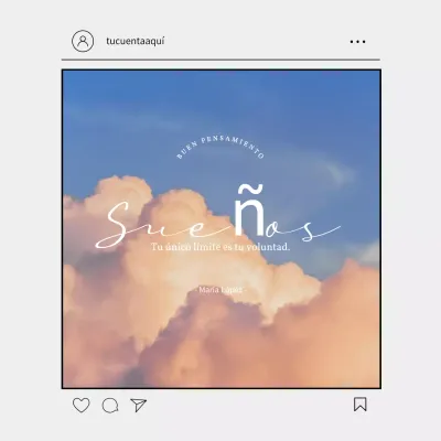 anuncio de motivación elegante azul