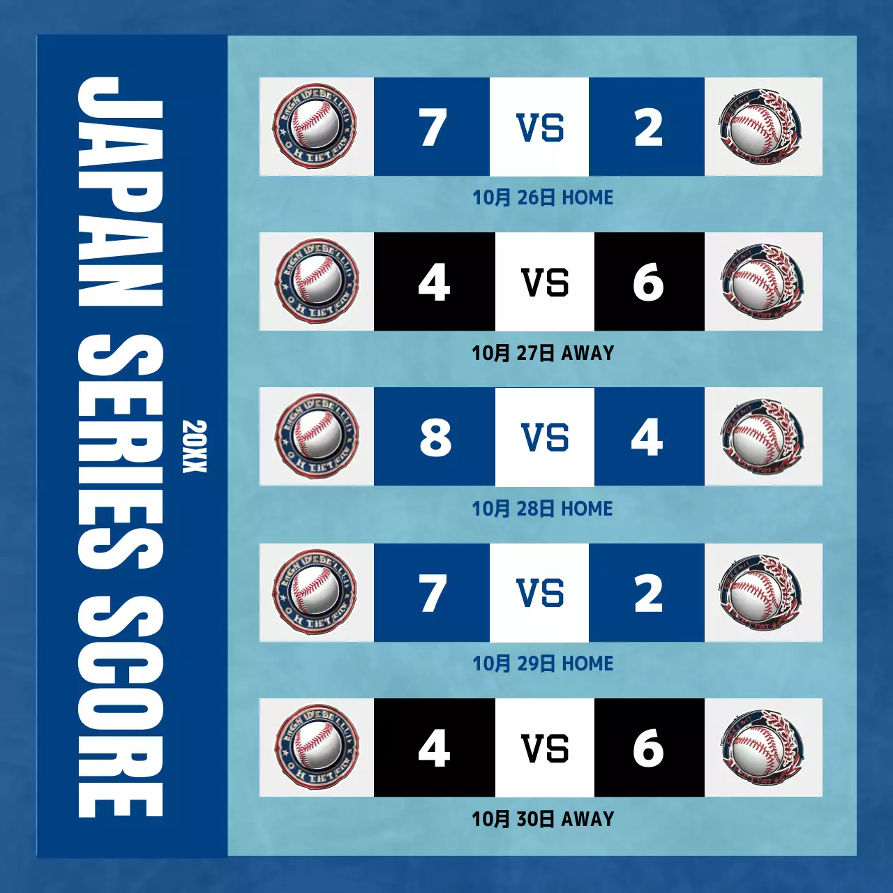 青 シンプル 野球 ポスター