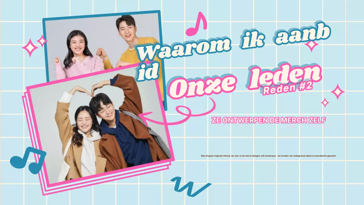 Blauw Roze Trendy Fandom Presentatie