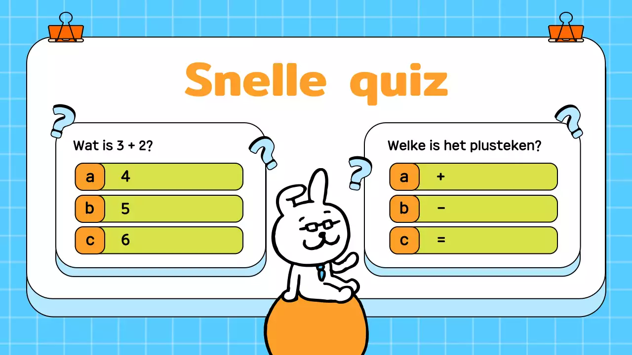 Blauwe vrolijke cursus wiskunde