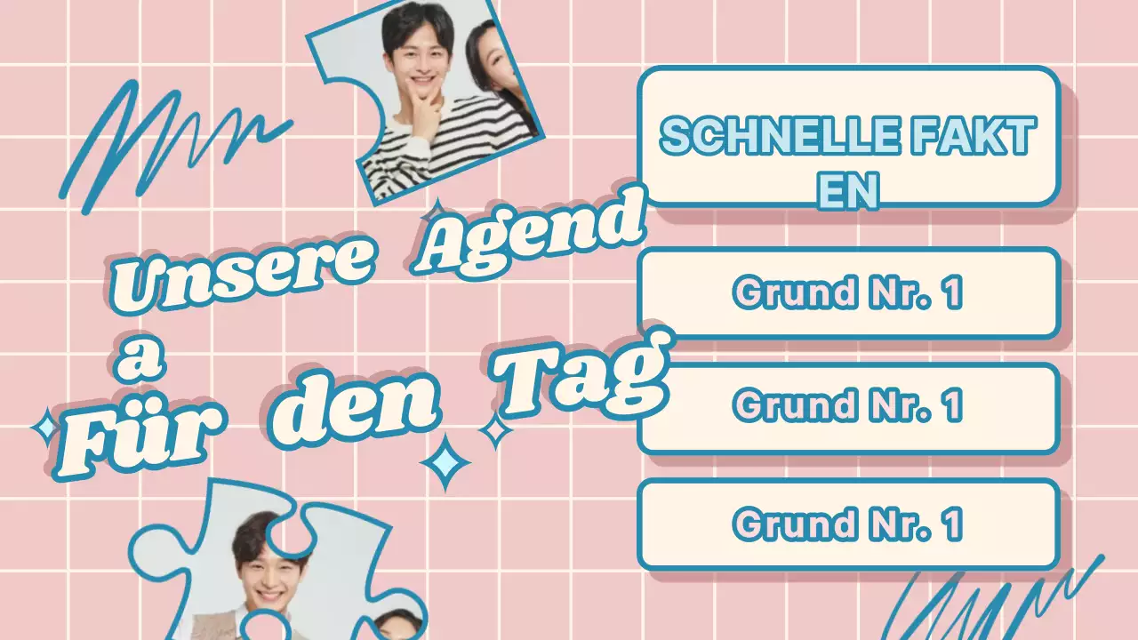 Blau Rosa Trendy Fandom Präsentation