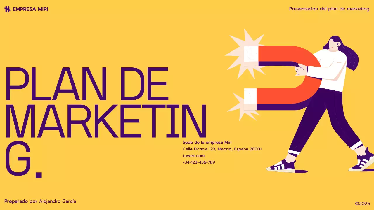 plan de marketing yellow modern
