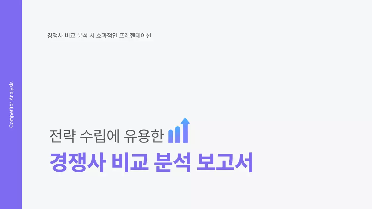보라색과 노랑 모던 경쟁사 분석 보고서