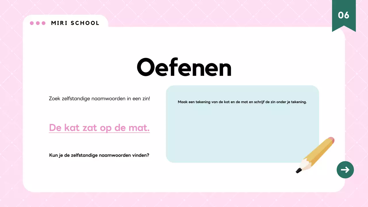 Roze Modern Grammatica Lesmateriaal