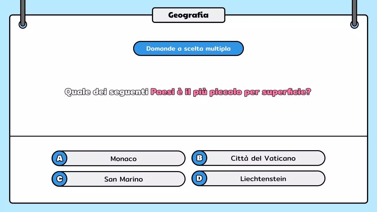 annuncio quiz fumetto blu